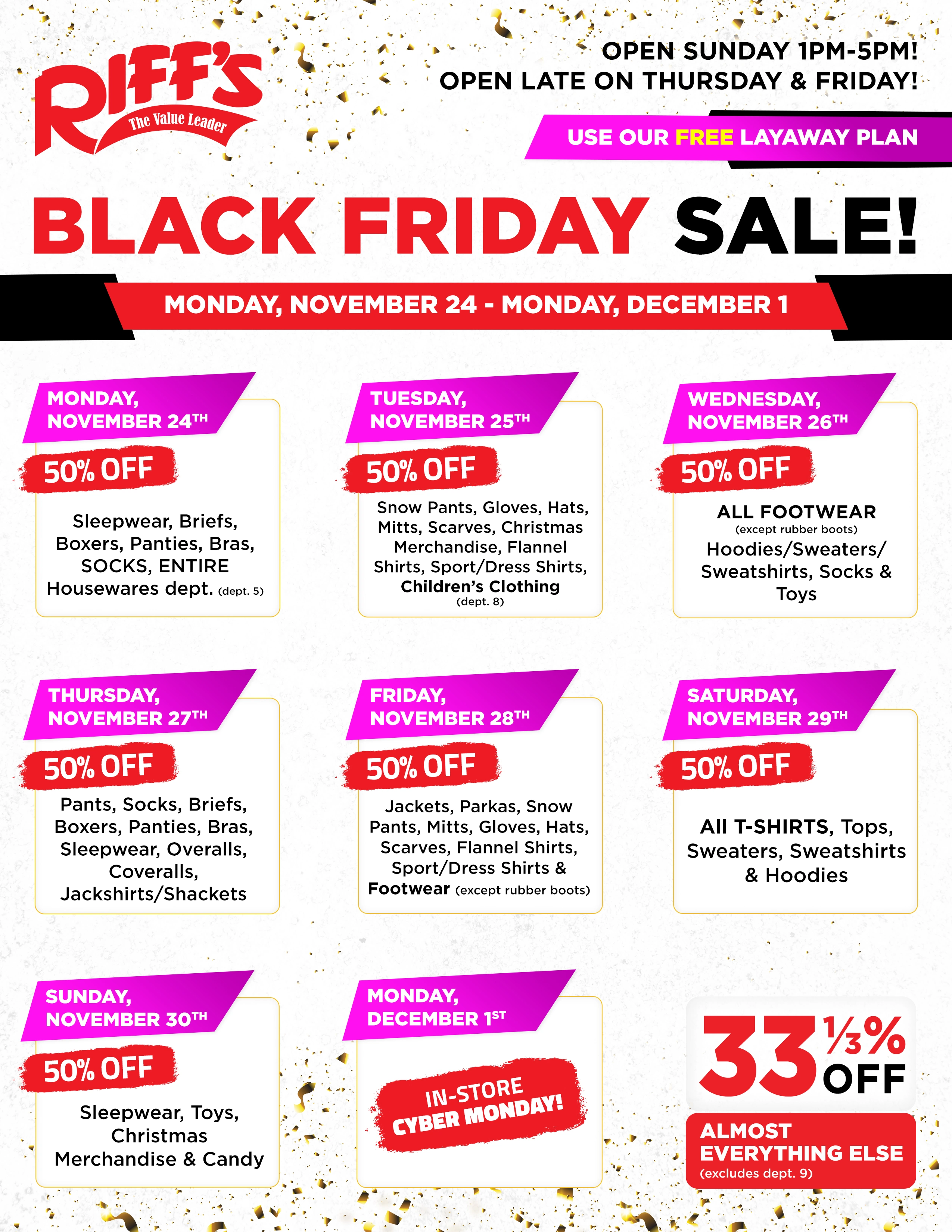 Riff’s Biggest Sale Ever